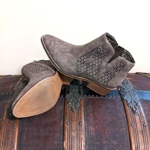 Ankle Booties with laser cut pattern